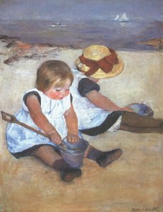 Børn på stranden af Mary Cassatt
